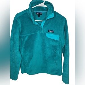 Patagonia pullover 4 snap fleece with left chest & kangaroo pocket-Women’s Small